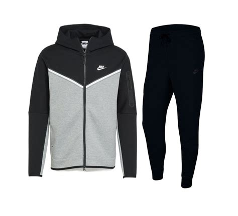 nike tech zwart grijs broek|nike tech pak.